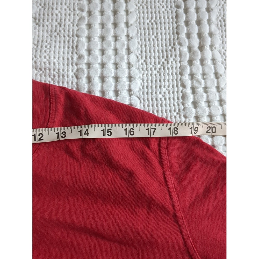 American Giant Henley Red Long Sleeve Pullover Men's Sz Large See Measurements - Picture 6 of 9